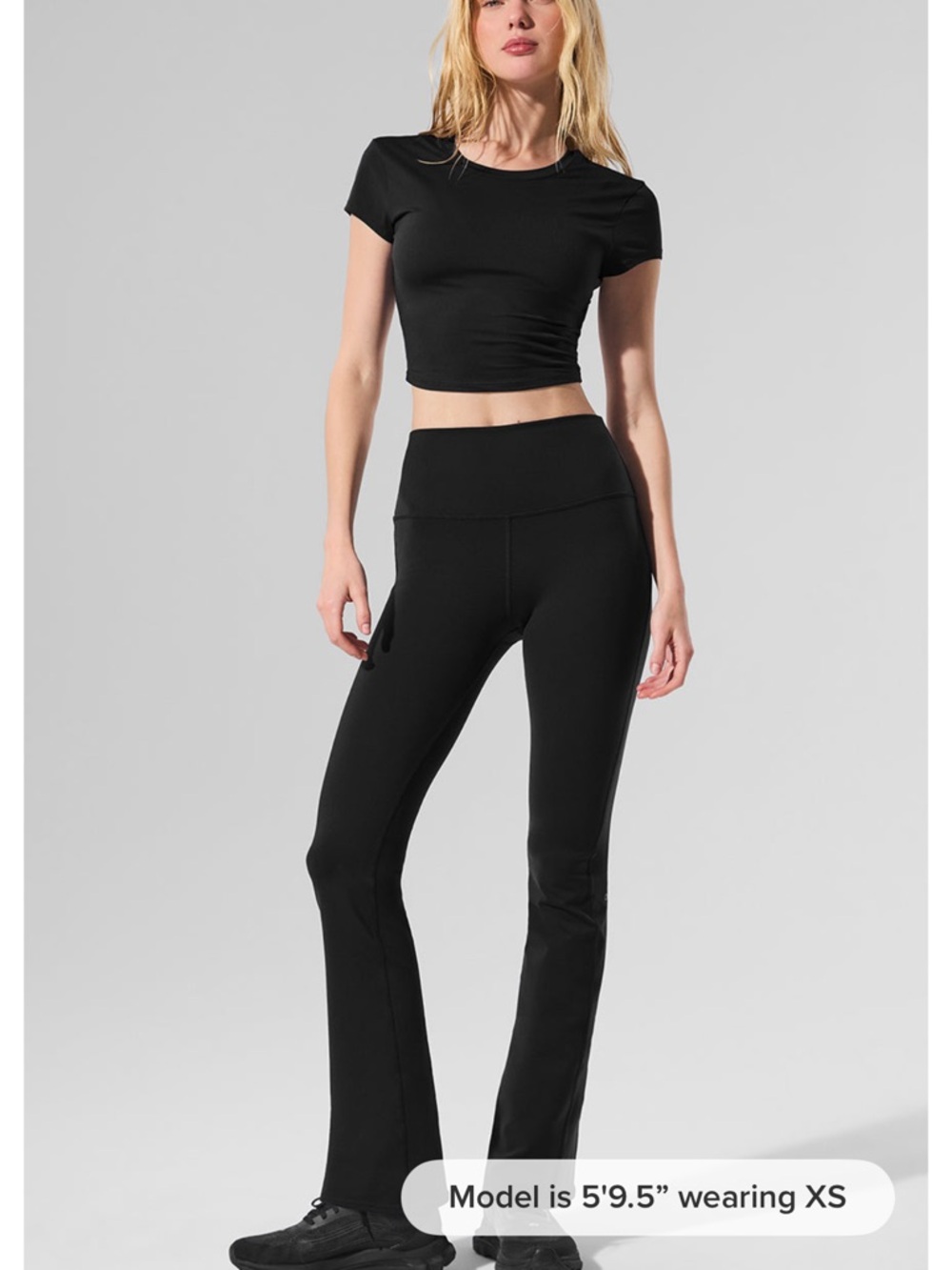 NWT Alo Airbrush High-Waist Black Bootcut Legging